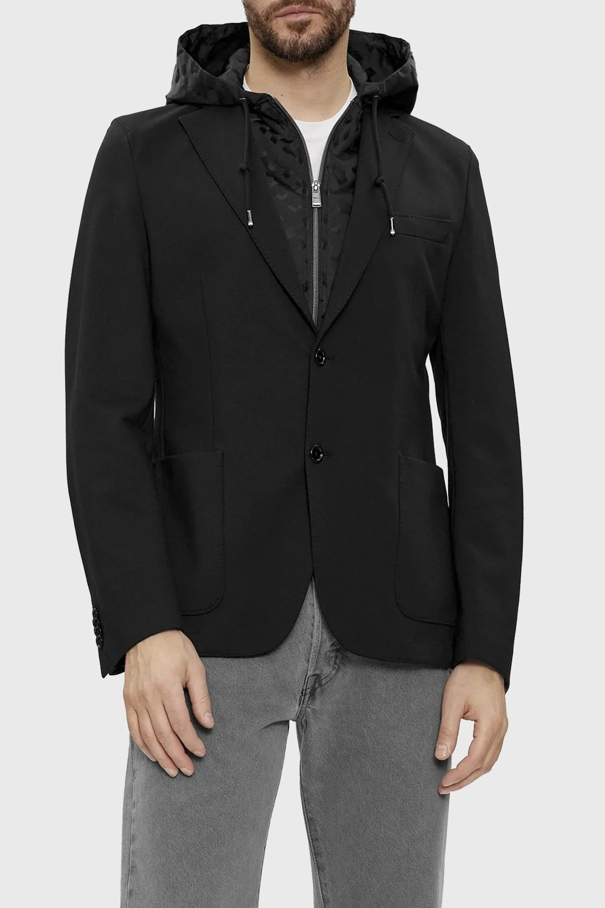 Boss Çıkarılabilir İç Kapüşonlu Slim Fit Erkek Ceket 50509529 001 SİYAH - 1