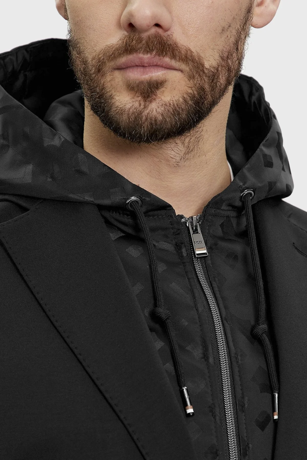 Boss Çıkarılabilir İç Kapüşonlu Slim Fit Erkek Ceket 50509529 001 SİYAH - 5