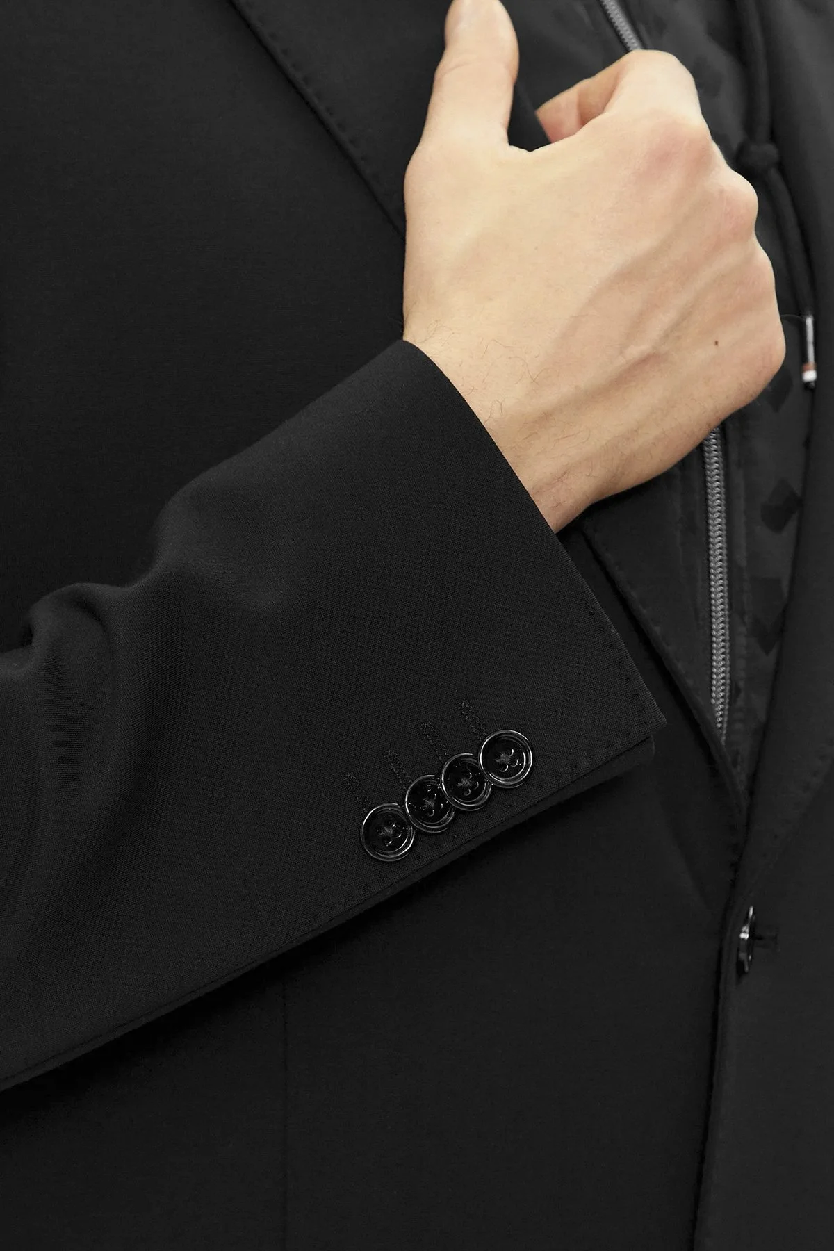 Boss Çıkarılabilir İç Kapüşonlu Slim Fit Erkek Ceket 50509529 001 SİYAH - 8