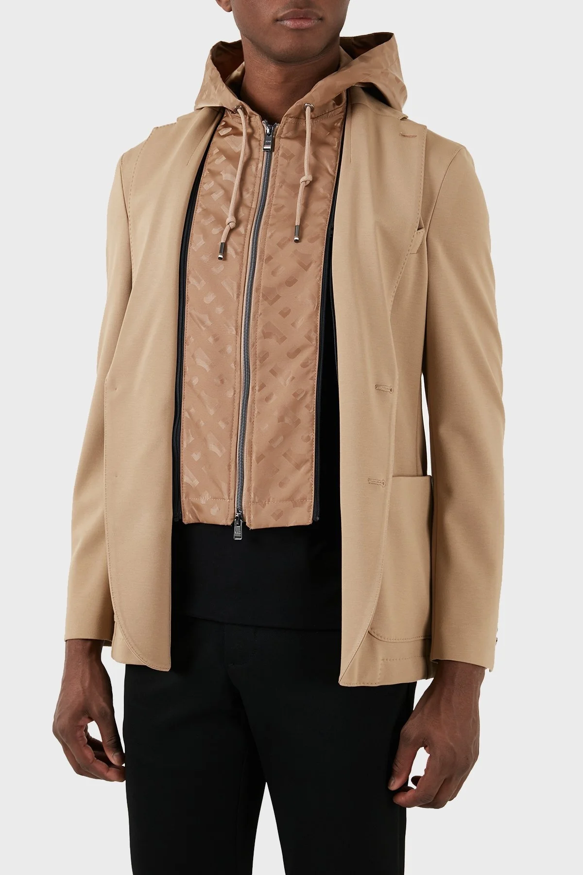 Boss Çıkarılabilir İç Kapüşonlu Slim Fit Erkek Ceket 50509529 260 KAHVE - 4