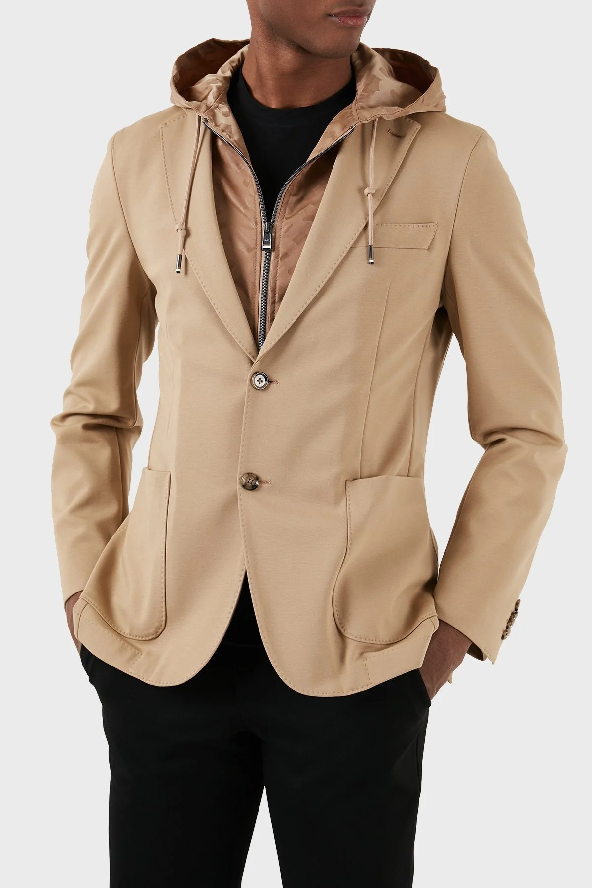 Boss Çıkarılabilir İç Kapüşonlu Slim Fit Erkek Ceket 50509529 260 KAHVE - 5
