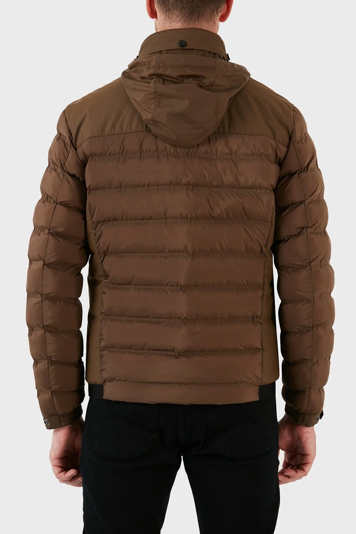 Boss Çıkarılabilir Kapüşonlu Fermuarlı Cepli Şişme Erkek Mont 50493673 361 AÇIK YEŞİL - 5