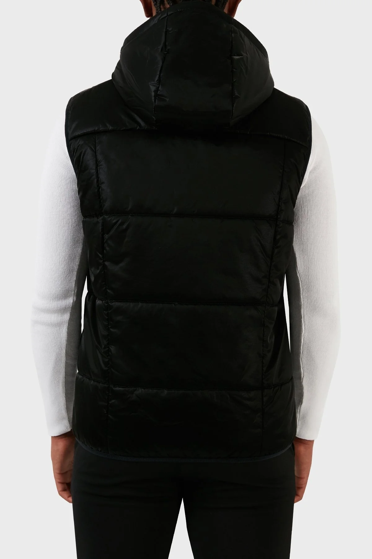 Boss Çıkarılabilir Kapüşonlu Fermuarlı Regular Fit Erkek Yelek 50497650 001 SİYAH - 9