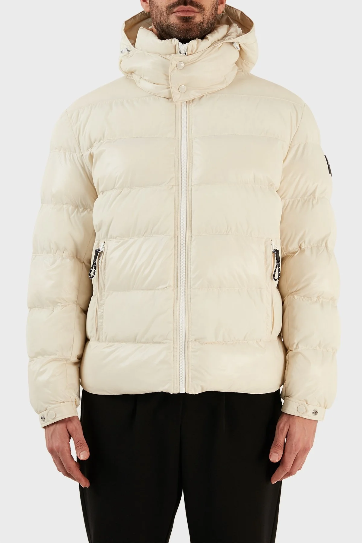 Boss Çıkarılabilir Kapüşonlu Relaxed Fit Şişme Erkek Mont 50476115 131 BEJ - 1