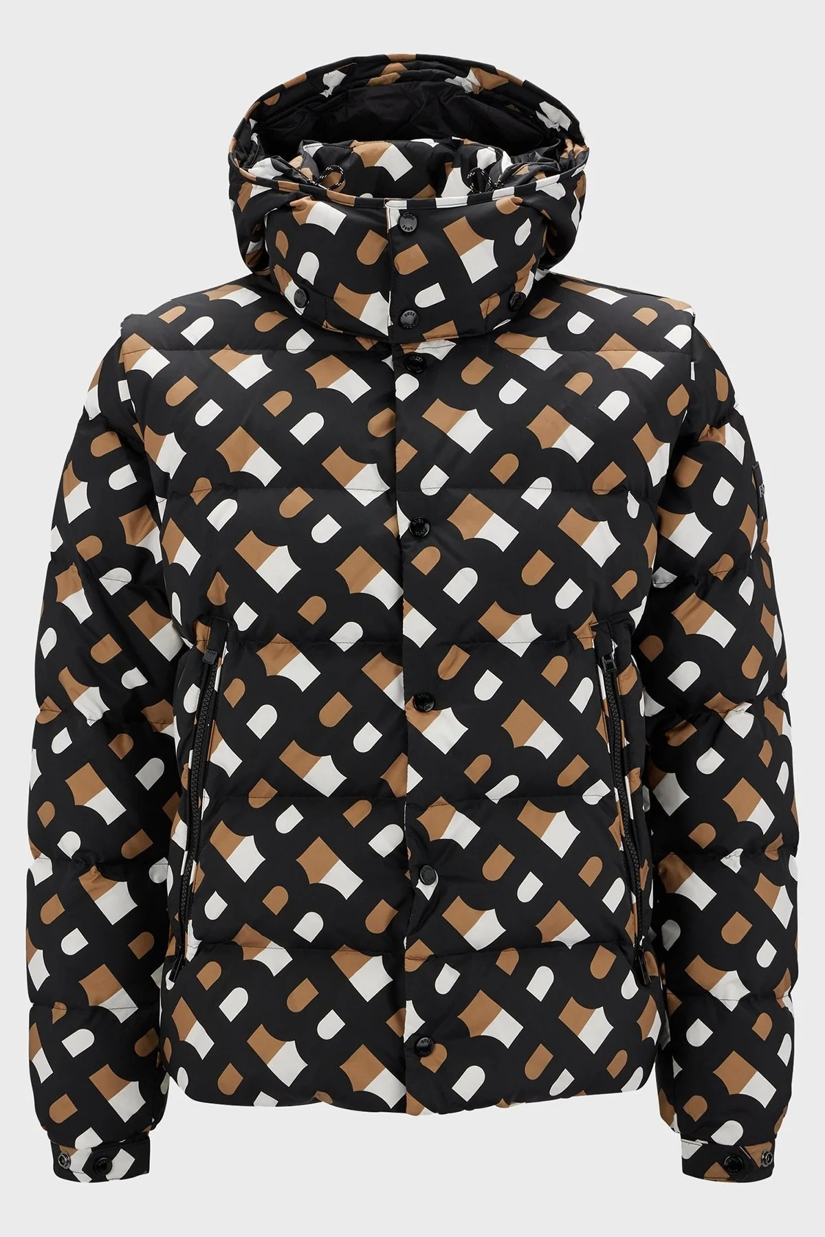 Boss Çıkarılabilir Kapüşonlu Su Geçirmez Regular Fit Erkek Mont 50477420 001 SİYAH - 6