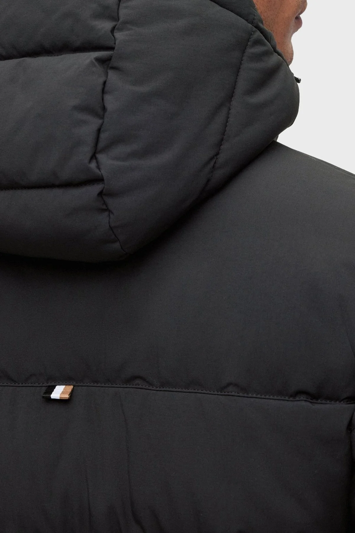 Boss Çıkarılabilir Kapüşonlu Su Geçirmez Uzun Erkek Mont 50476209 001 SİYAH - 5