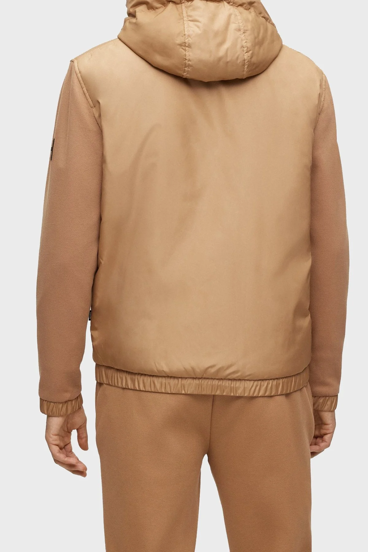 Boss Çizgili Fermuarlı Pamuk Karışımlı Regular Fit Kapüşonlu Erkek Sweat 50501673 260 TABA - 4