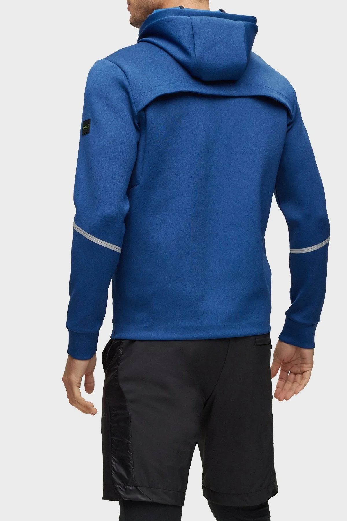 Boss Dekoratif Yansıtıcı Detaylı Fermuarlı Kapüşonlu Erkek Sweat 50483363 402 LACİVERT - 3