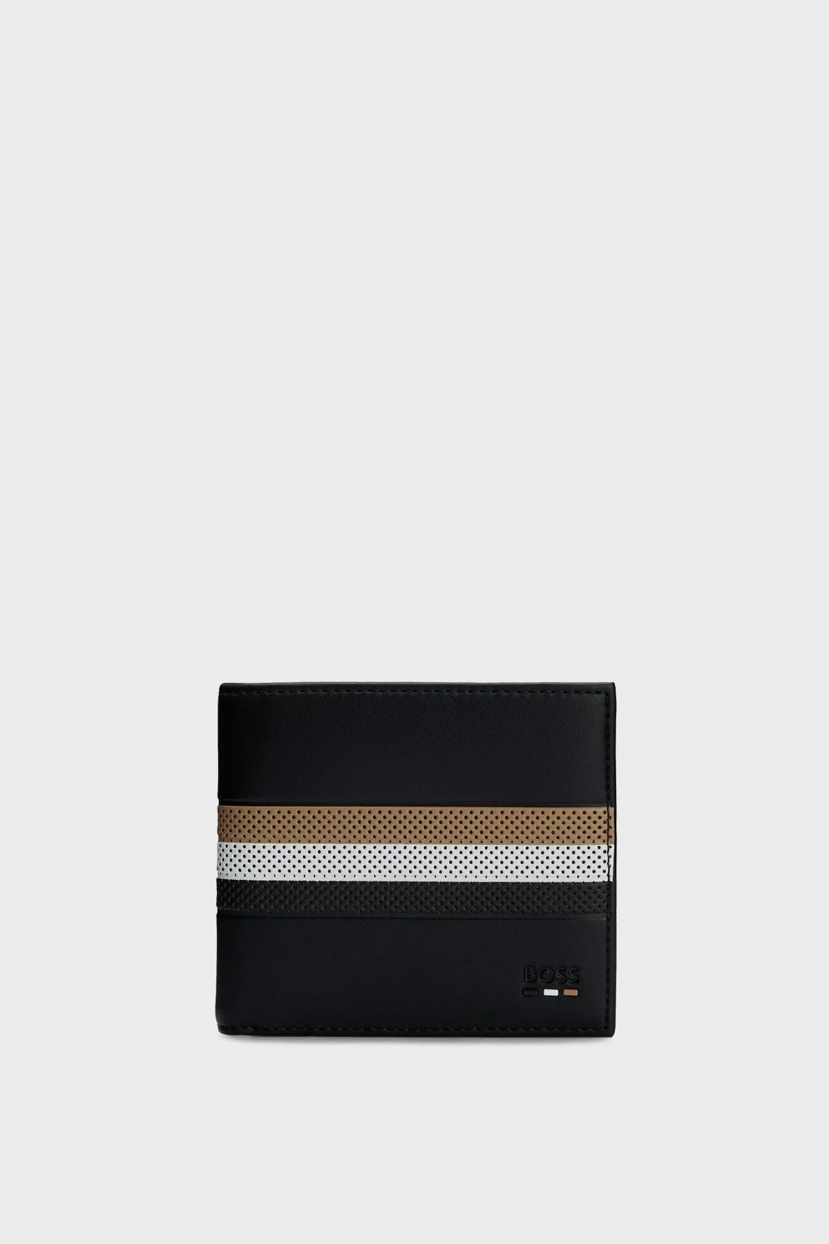 Boss Delikli İmza Şeritli Erkek Cüzdan 50492017 001 SİYAH - 1