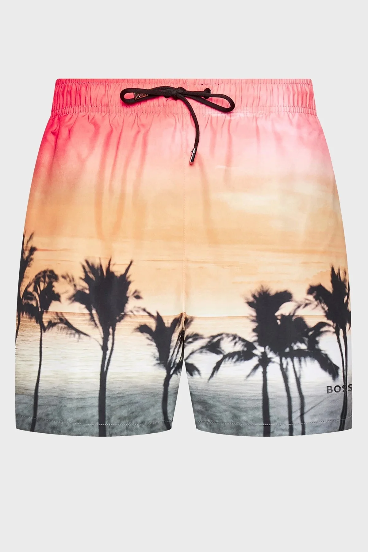 Boss Deniz Şort Desenli Belden Bağlamalı Cepli Erkek Mayo Short 50469337 271 TURUNCU - 5