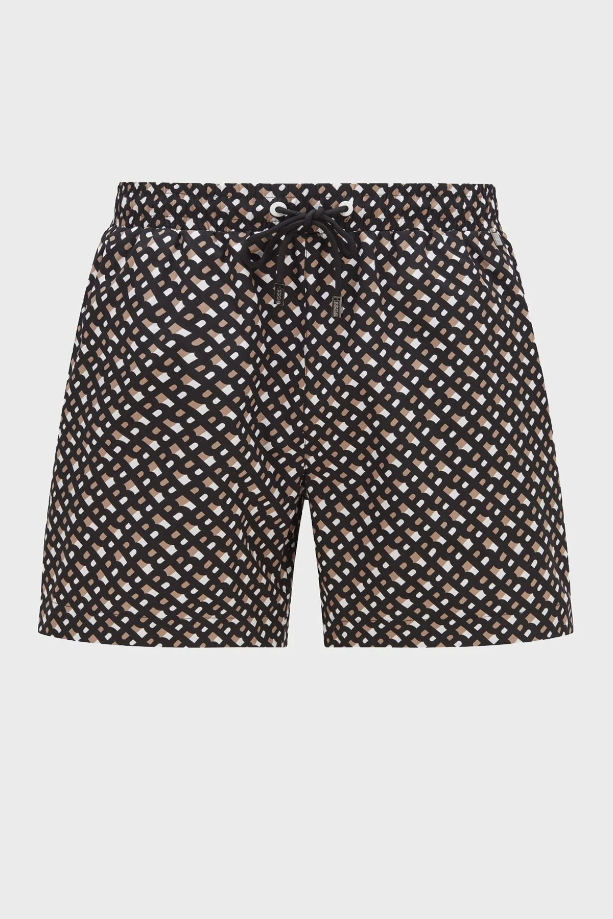 Boss Deniz Şort Desenli Belden Bağlamalı Cepli Erkek Mayo Short 50469341 004 SİYAH - 4