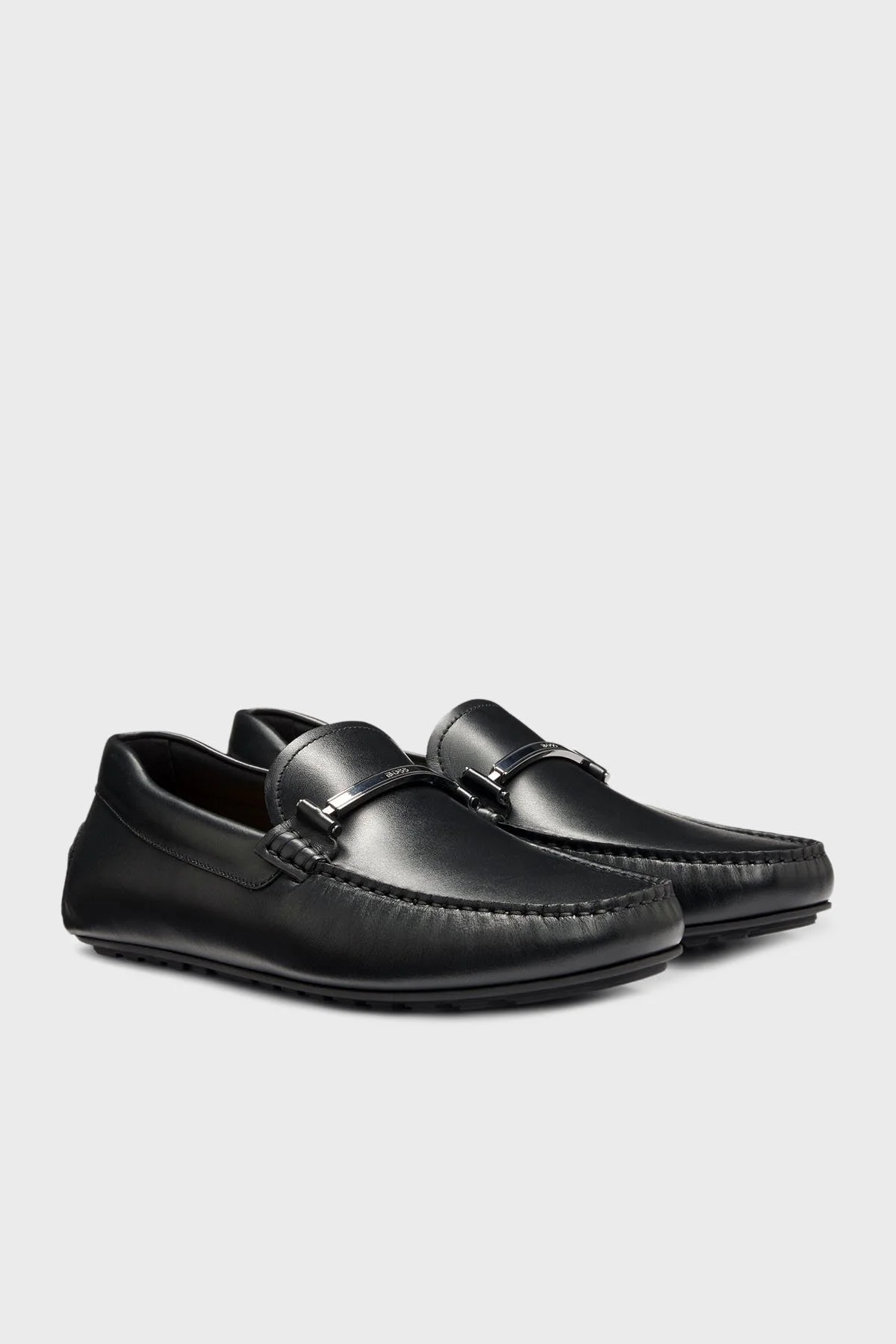 Boss Deri Aksesuar Detaylı Loafer Erkek Ayakkabı 50548100 001 SİYAH - 3