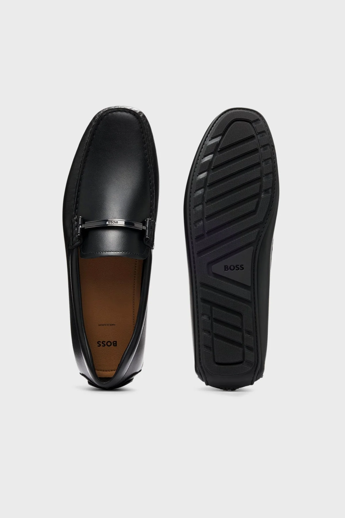 Boss Deri Aksesuar Detaylı Loafer Erkek Ayakkabı 50548100 001 SİYAH - 4