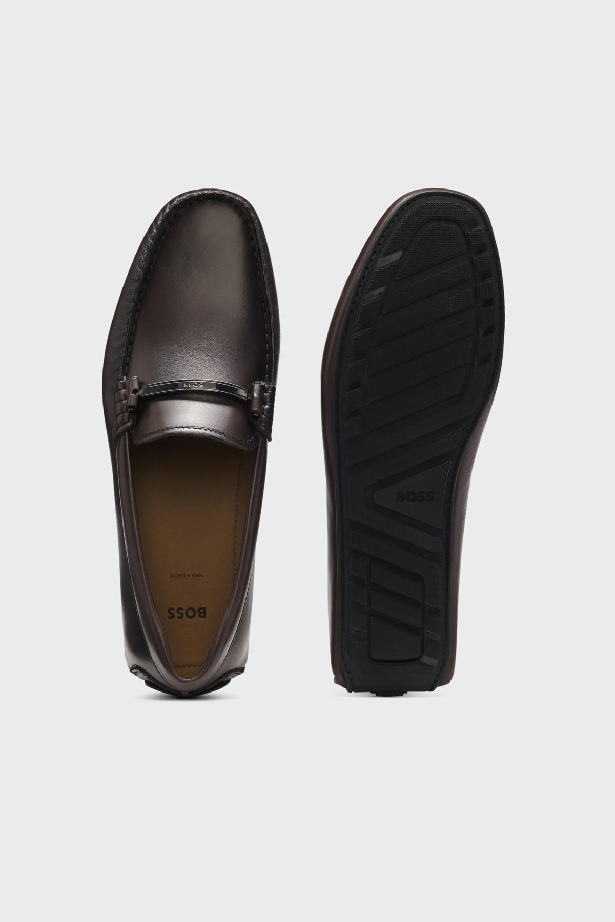 Boss Deri Aksesuar Detaylı Loafer Erkek Ayakkabı 50548100 205 Kahve - 4