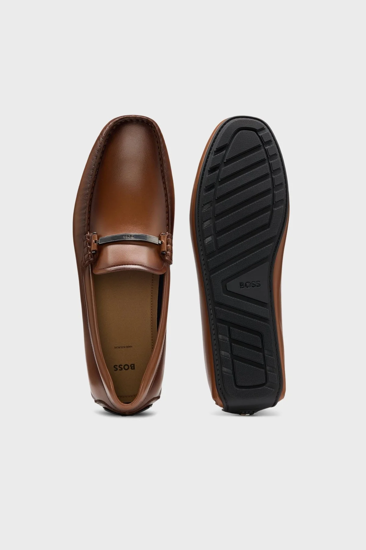 Boss Deri Aksesuar Detaylı Loafer Erkek Ayakkabı 50548100 210 KAHVE - 4