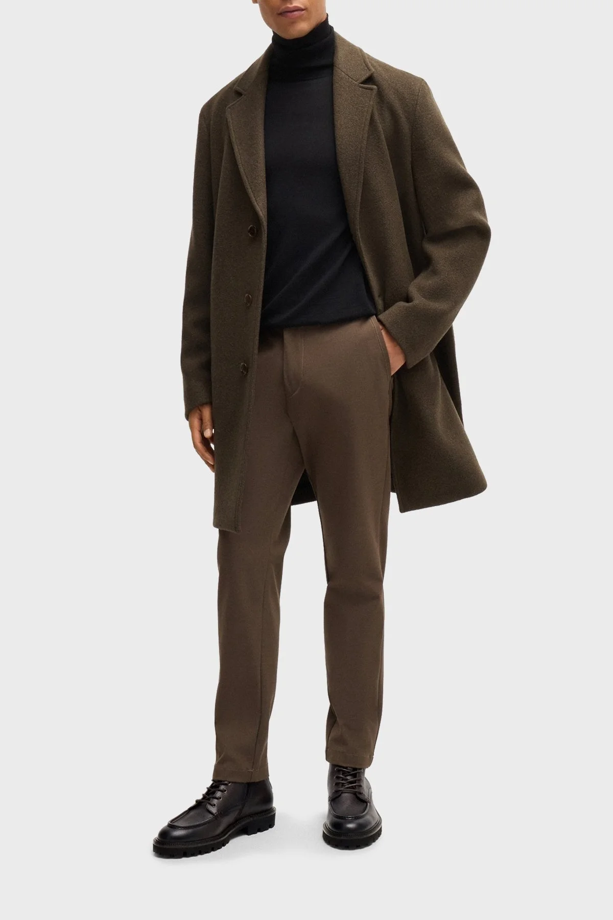 Boss Deri Erkek Bot 50529273 201 KAHVE - 2