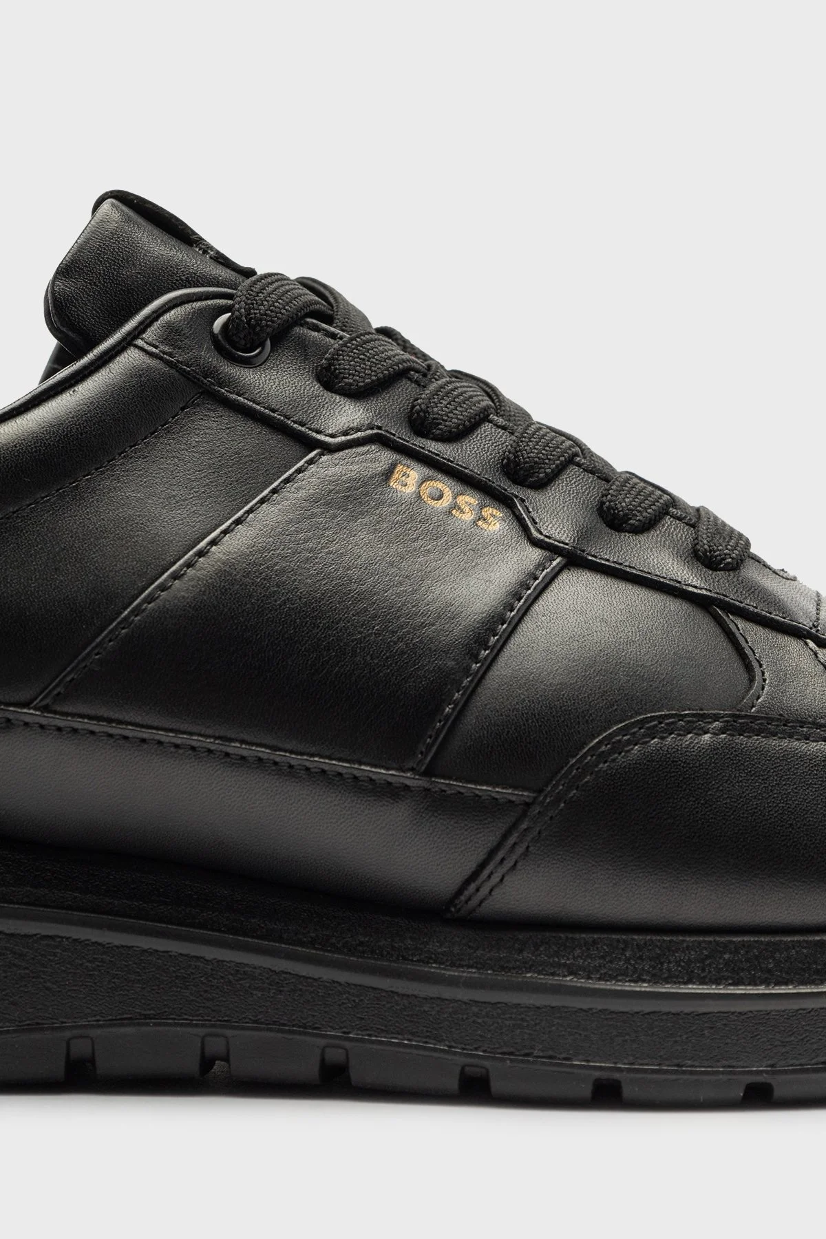 Boss Deri Logolu Sneaker Erkek Ayakkabı 50529502 005 SİYAH - 4
