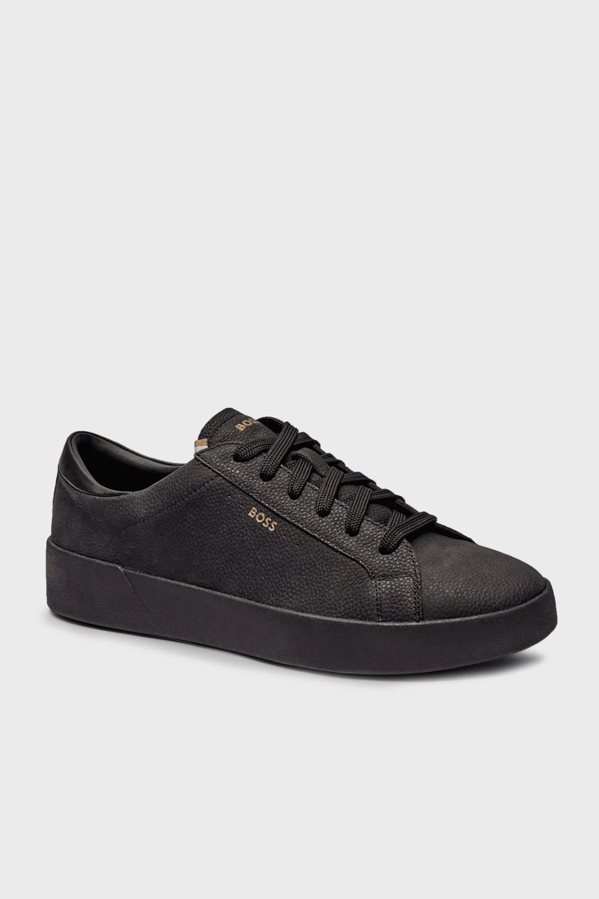 Boss Deri Logolu Sneaker Erkek Ayakkabı 50529509 005 SİYAH - 1