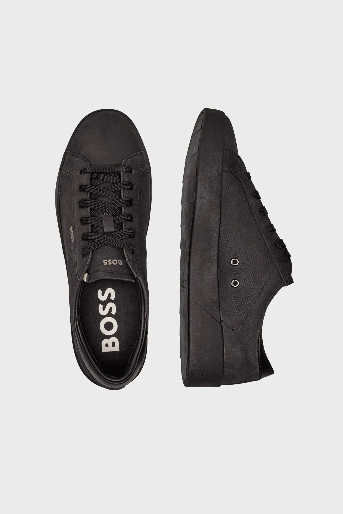 Boss Deri Logolu Sneaker Erkek Ayakkabı 50529509 005 SİYAH - 2