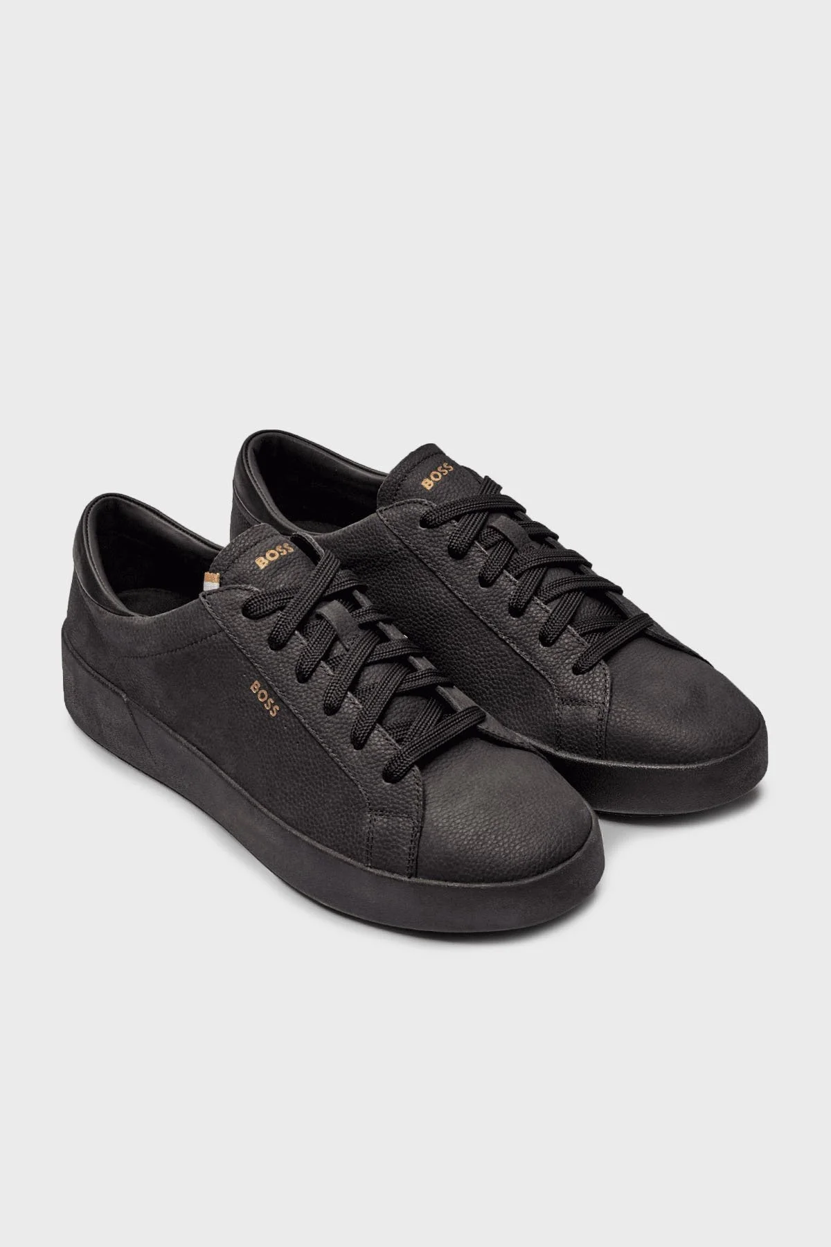 Boss Deri Logolu Sneaker Erkek Ayakkabı 50529509 005 SİYAH - 4