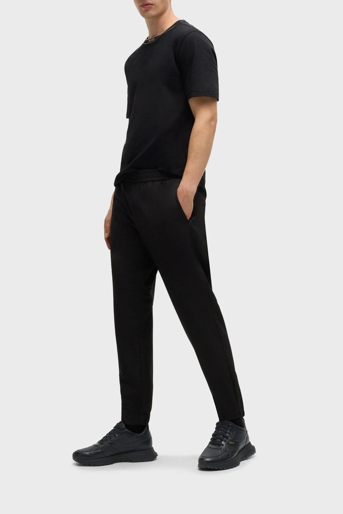 Boss Deri Logolu Sneaker Erkek Ayakkabı 50529520 005 SİYAH - 7