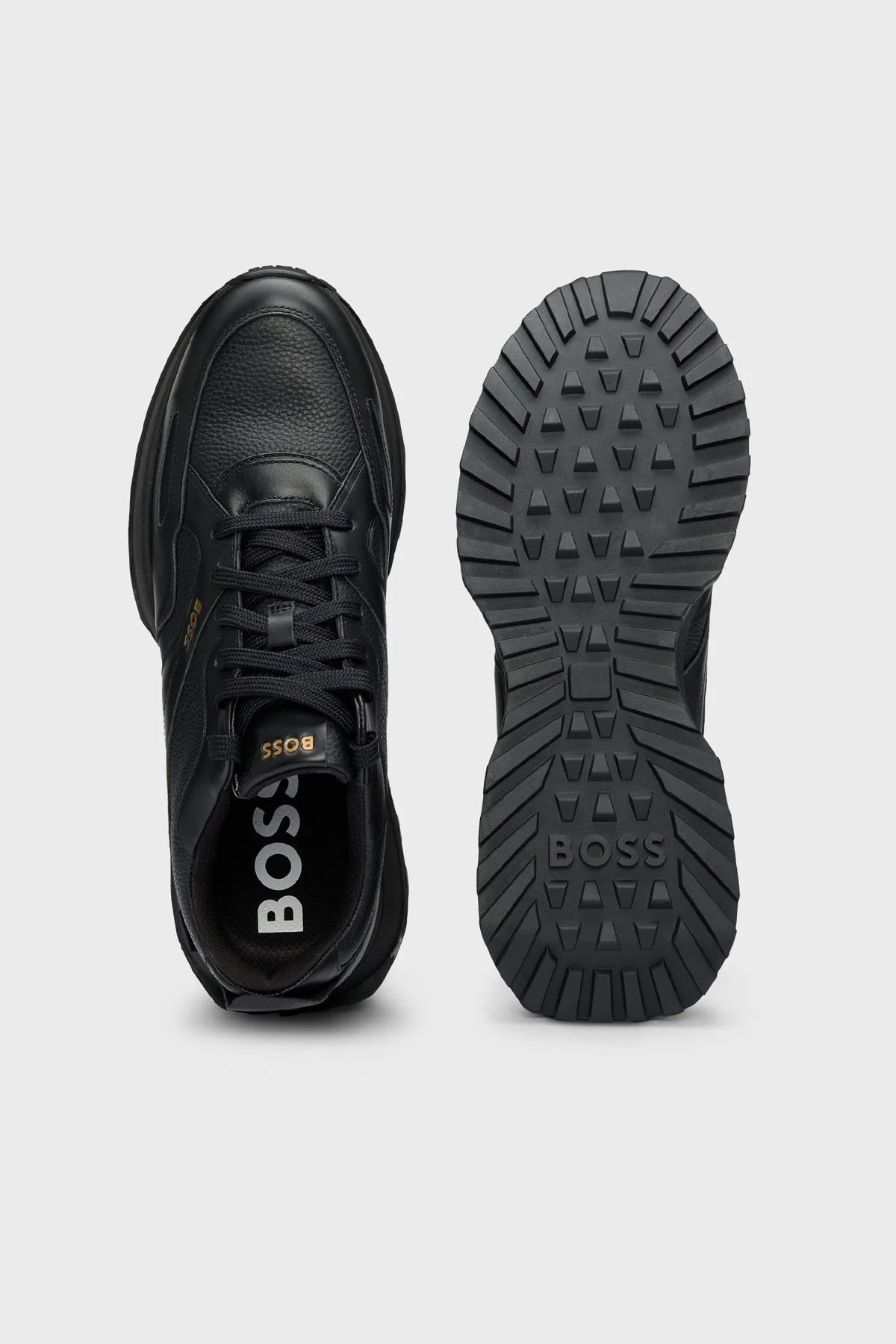 Boss Deri Logolu Sneaker Erkek Ayakkabı 50529520 005 SİYAH - 9