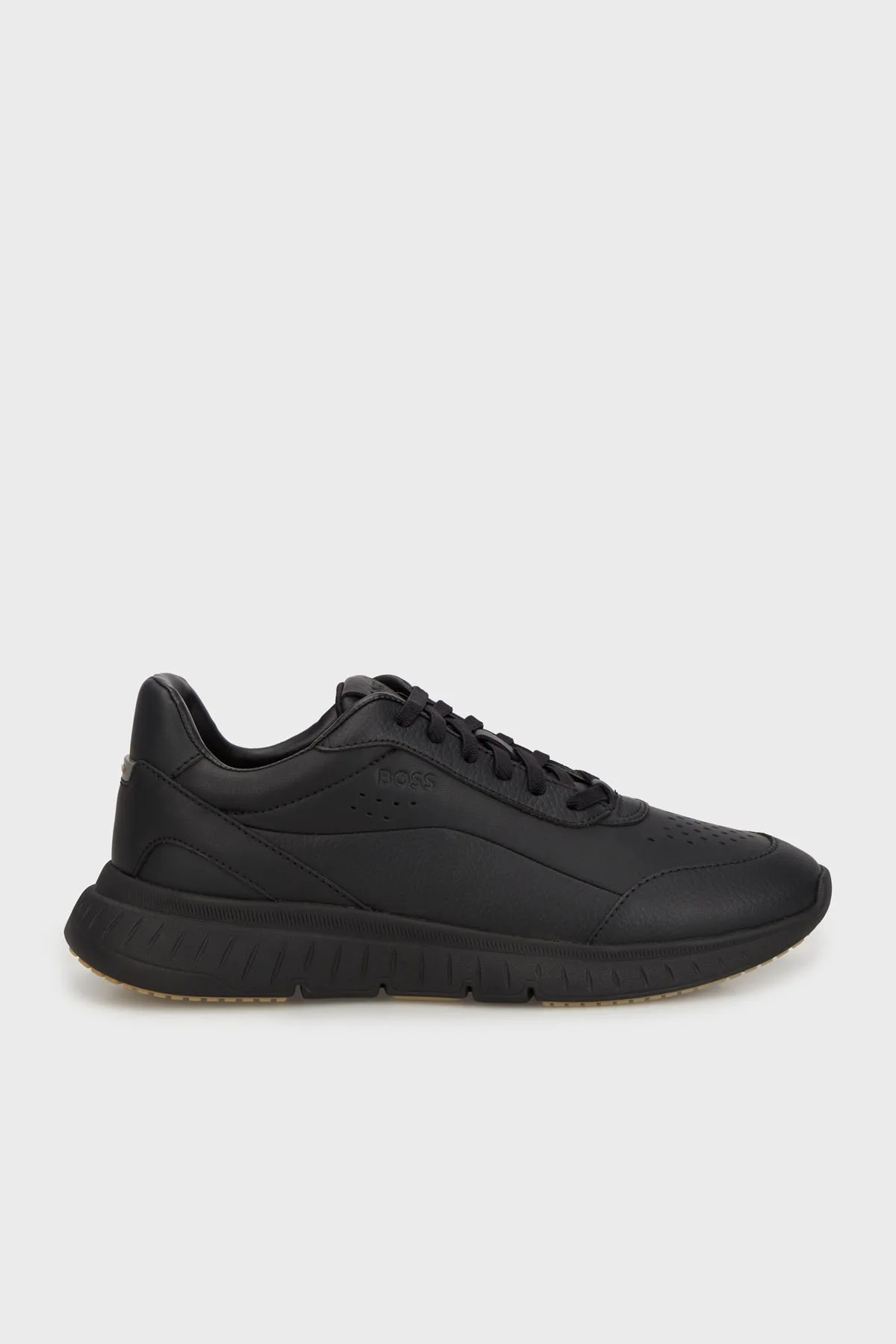 Boss Deri Logolu Sneaker Erkek Ayakkabı 50552902 005 SİYAH - 1
