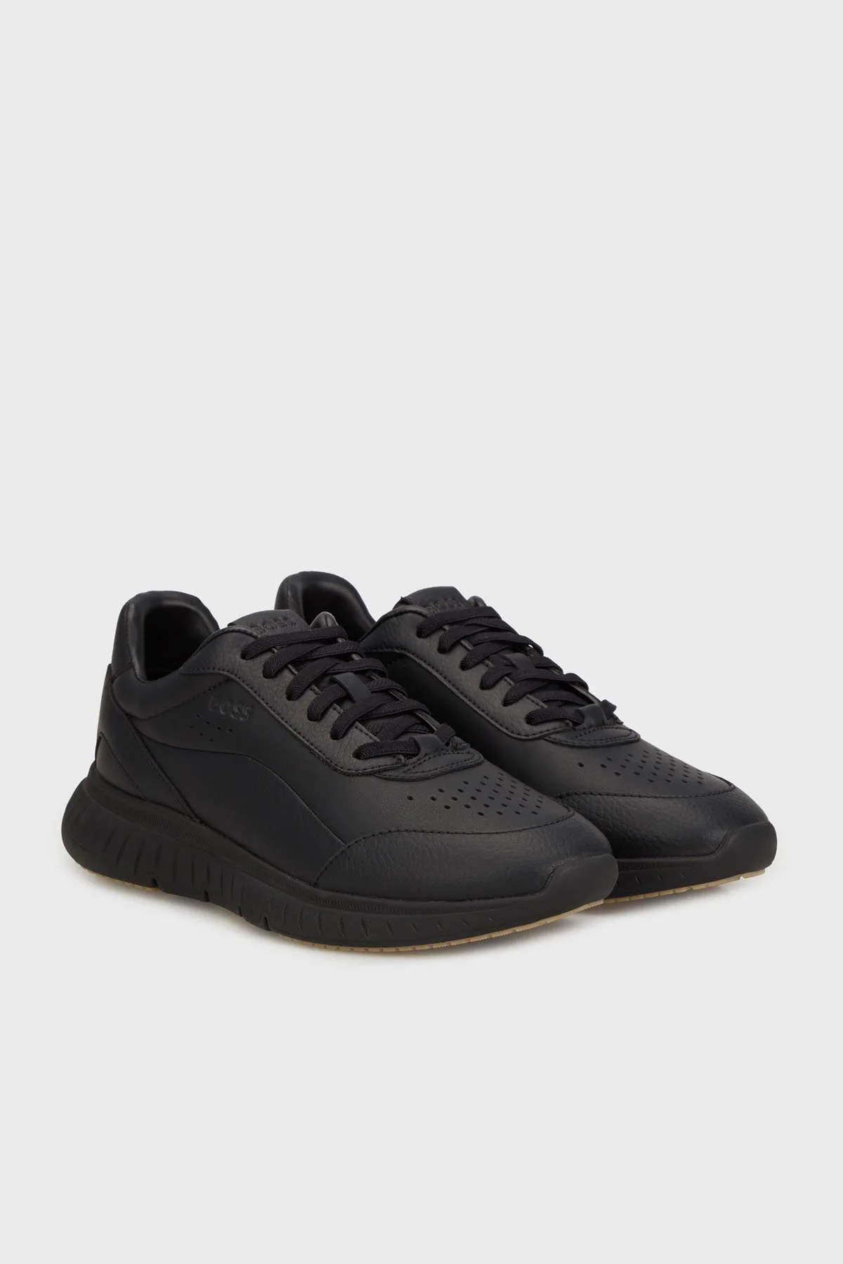 Boss Deri Logolu Sneaker Erkek Ayakkabı 50552902 005 SİYAH - 3