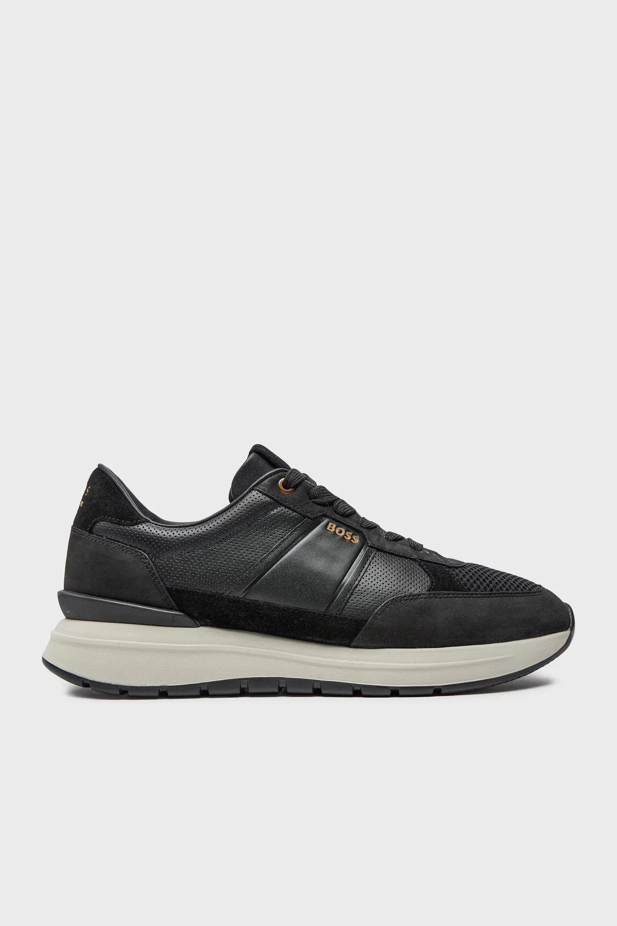 Boss Deri Sneaker Erkek Ayakkabı 50517307 001 SİYAH - 1