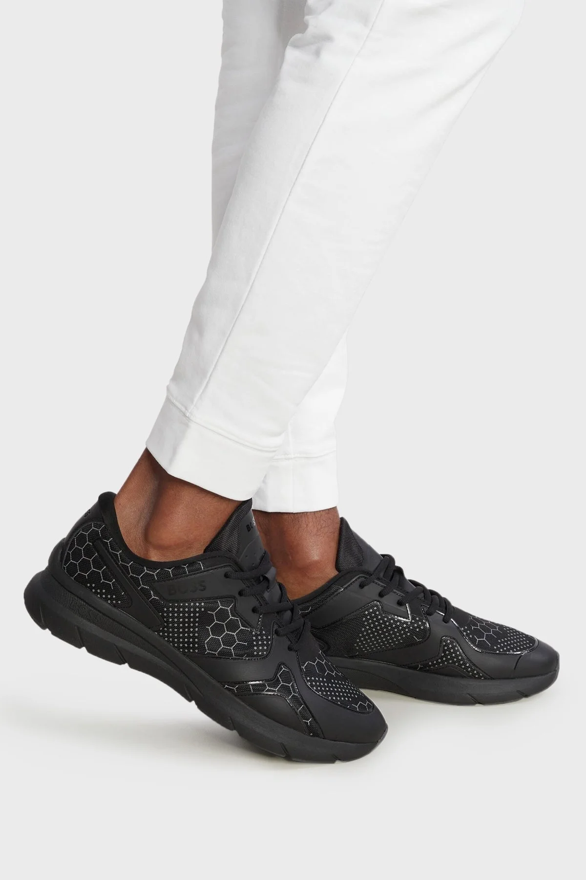 Boss Desen Detaylı Bağcıklı Spor Erkek Ayakkabı 50498915 007 SİYAH - 2