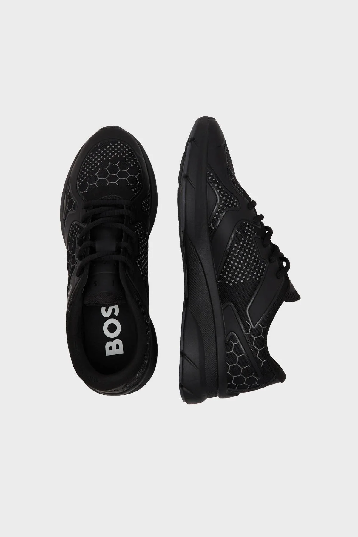 Boss Desen Detaylı Bağcıklı Spor Erkek Ayakkabı 50498915 007 SİYAH - 4