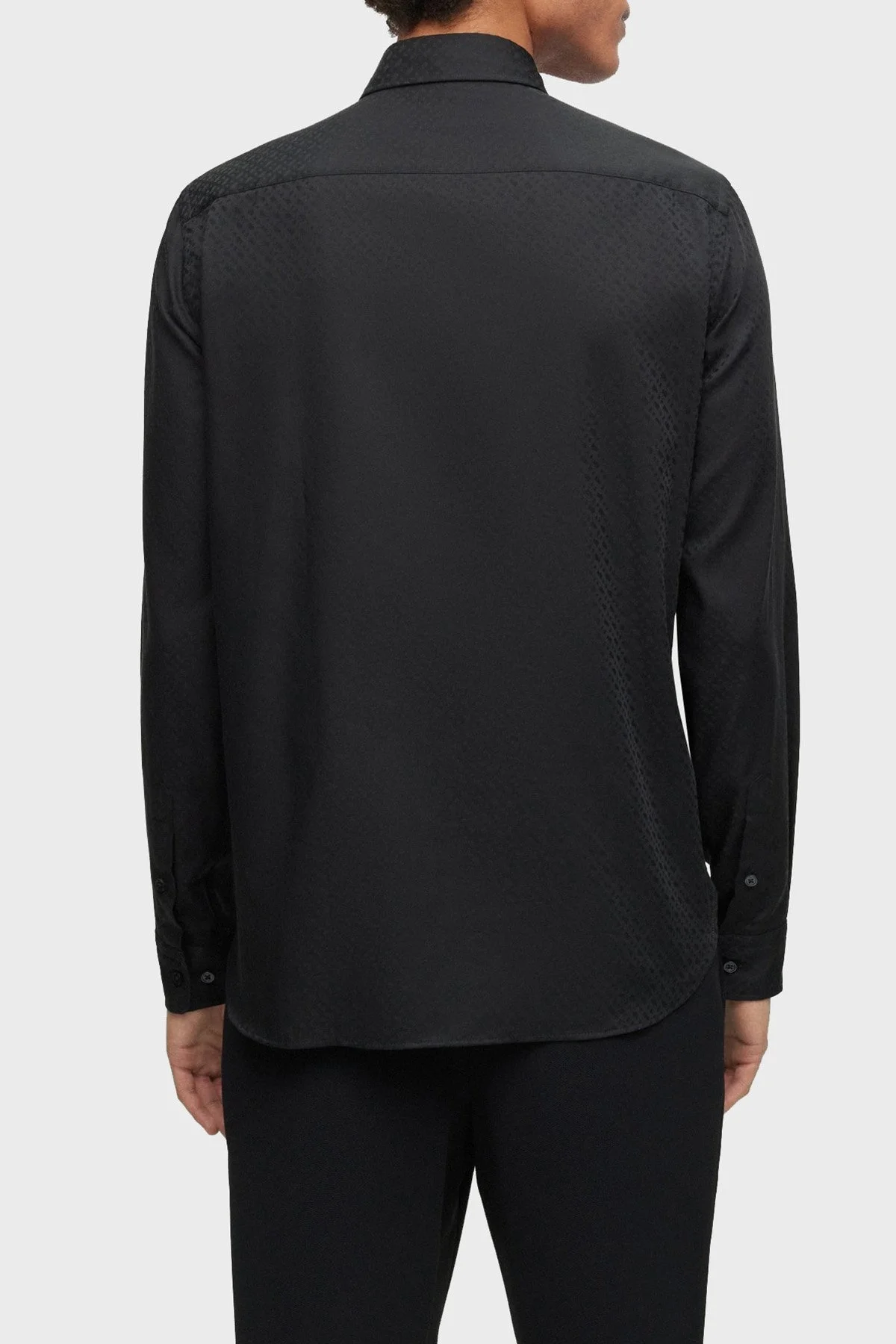 Boss Desenli % 100 Pamuk Slim Fit Erkek Gömlek 50483697 001 SİYAH - 2