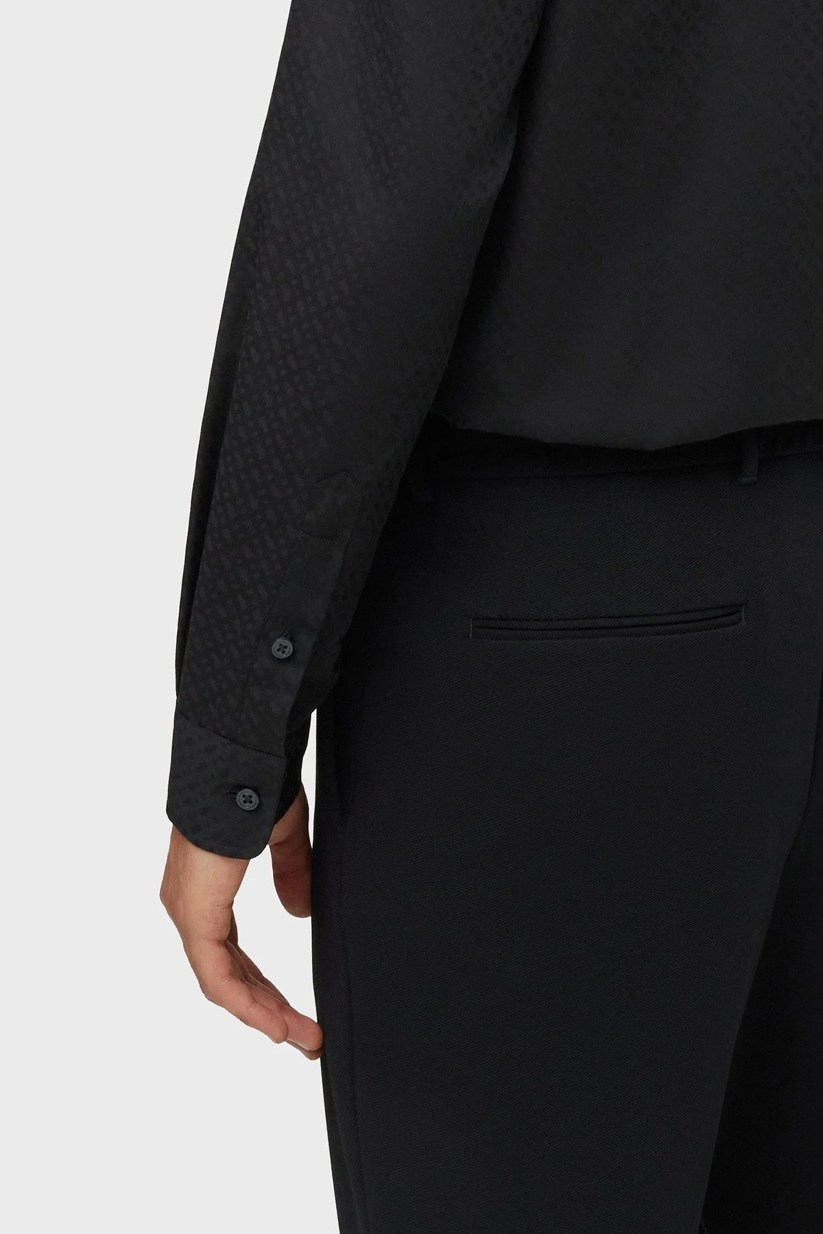 Boss Desenli % 100 Pamuk Slim Fit Erkek Gömlek 50483697 001 SİYAH - 4