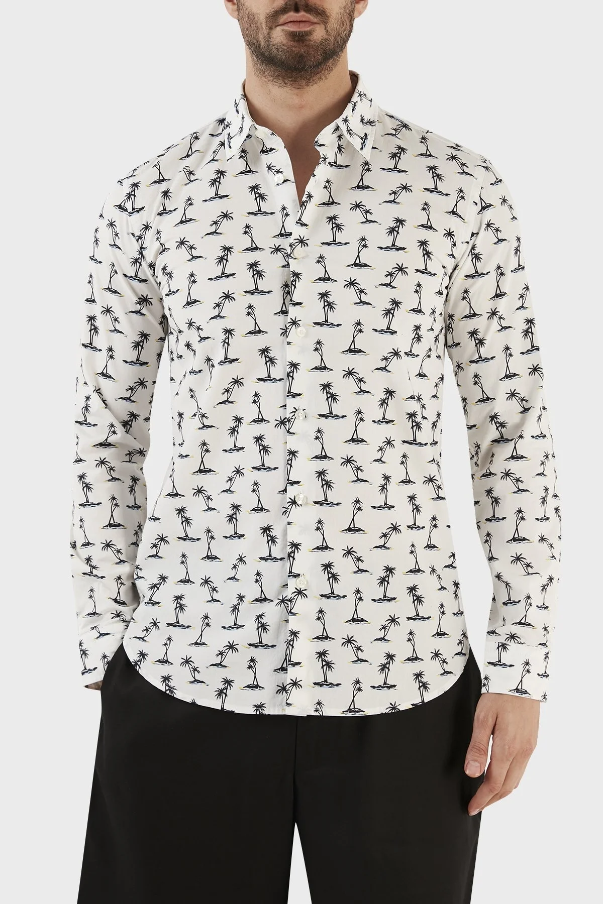 Boss Desenli % 100 Pamuk Slim Fit Erkek Gömlek 50488041 492 EKRU - 1