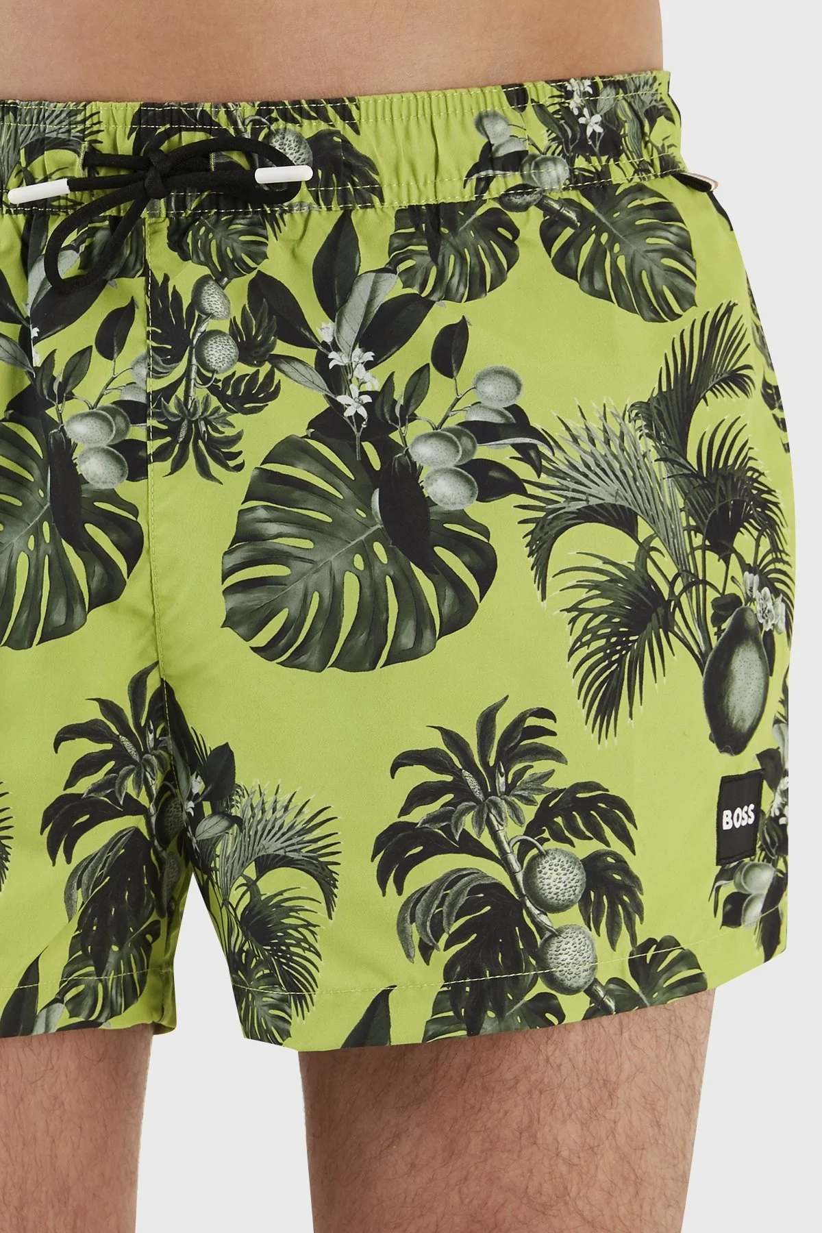 Boss Desenli Deniz Şortu Çabuk Kuruyan Erkek Mayo Short 50469328 322 YEŞİL - 5
