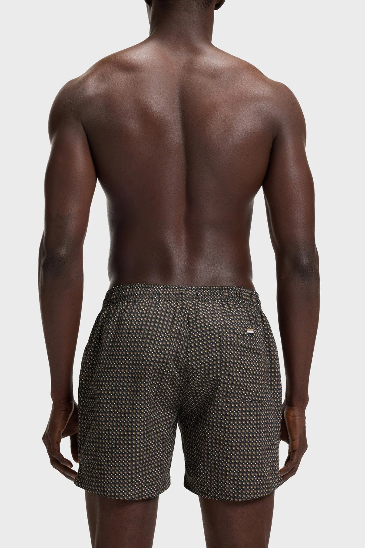 Boss Desenli Hızlı Kuruyan Erkek Deniz Şortu 50518968 004 SİYAH - 2