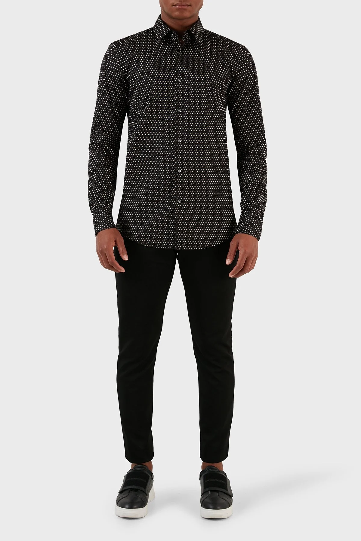 Boss Desenli Pamuklu Slim Fit Erkek Gömlek 50502608 260 SİYAH - 7