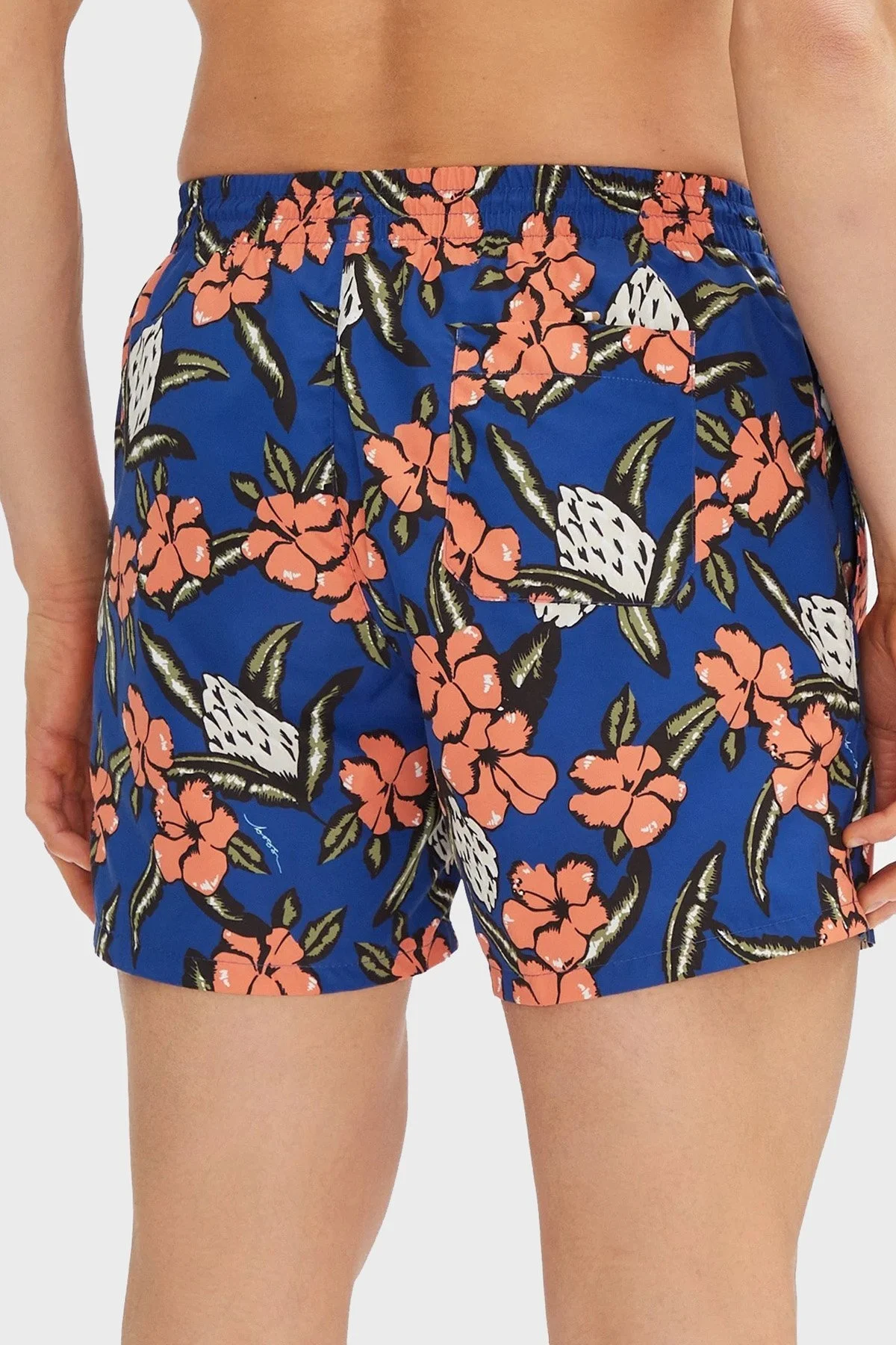 Boss Desenli Regular Fit Cepli Mayo Erkek Short 50508844 427 MAVİ-TURUNCU - 4