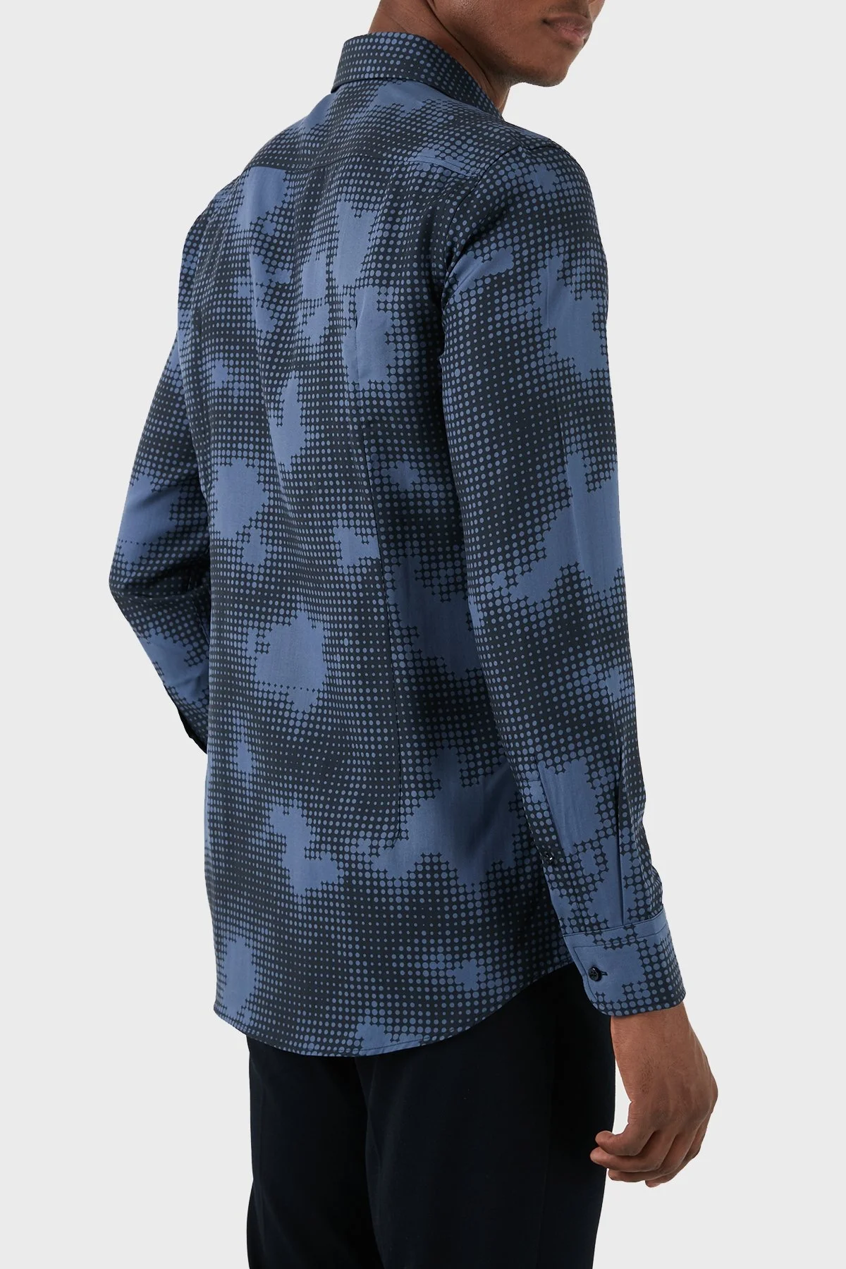 Boss Desenli Regular Fit Erkek Gömlek 50508415 479 MAVİ - 3