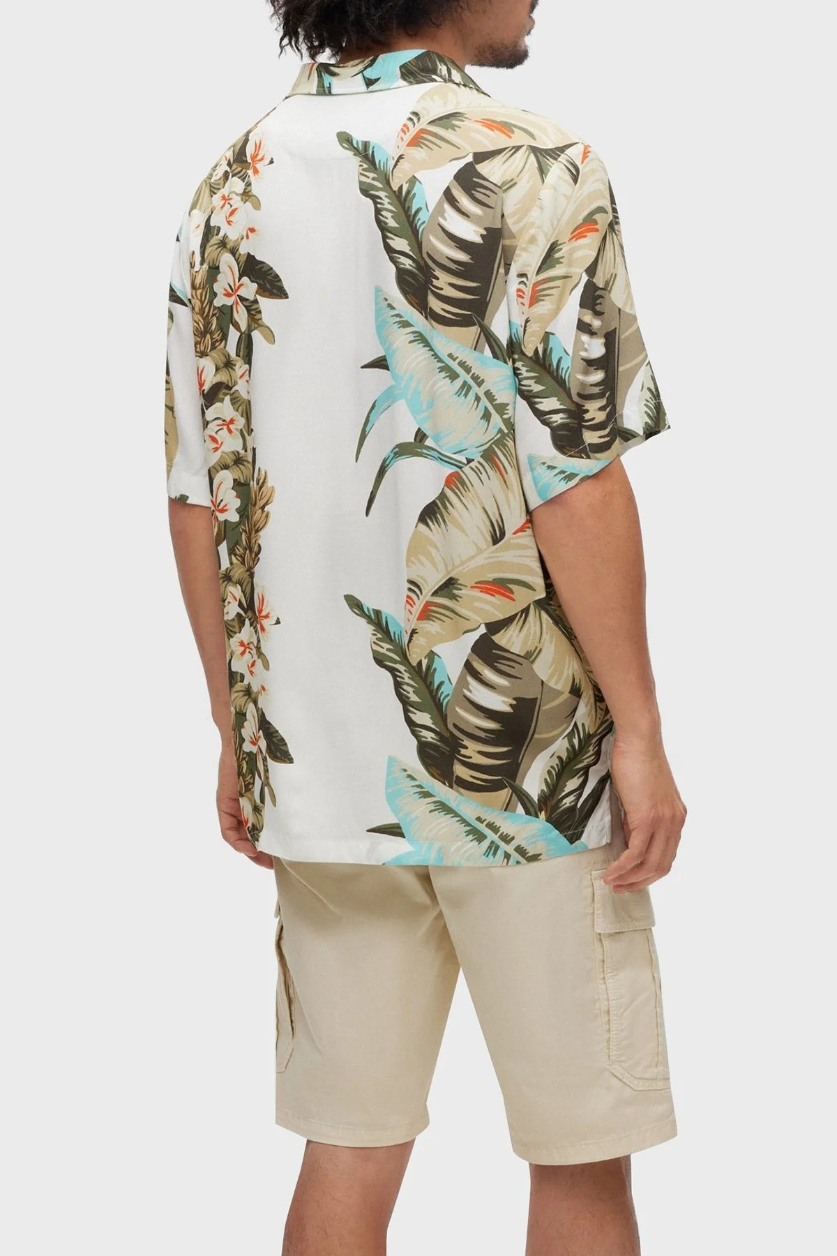 Boss Desenli Regular Fit Kısa Kollu Erkek Gömlek 50489217 100 BEYAZ - 2