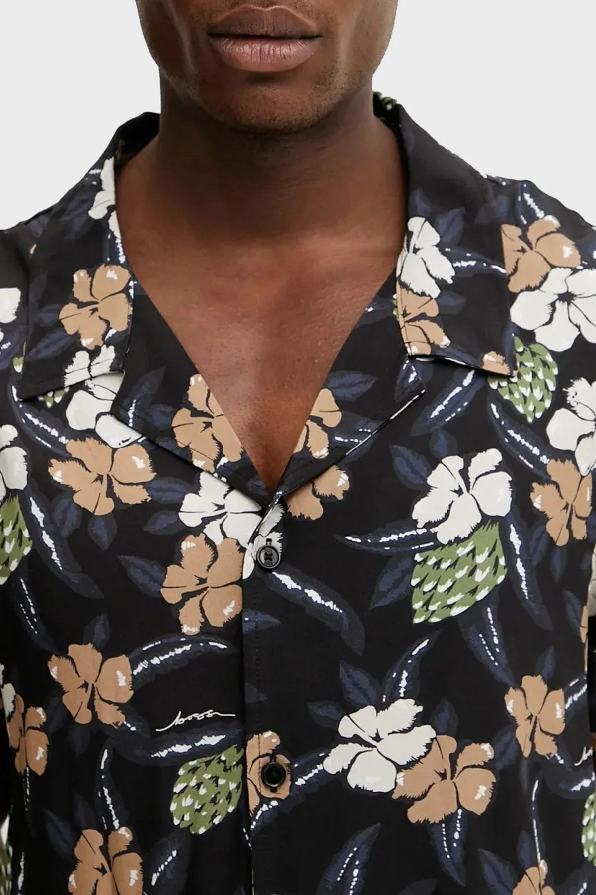 Boss Desenli Regular Fit Kısa Kollu Erkek Gömlek 50535793 003 SİYAH - 4