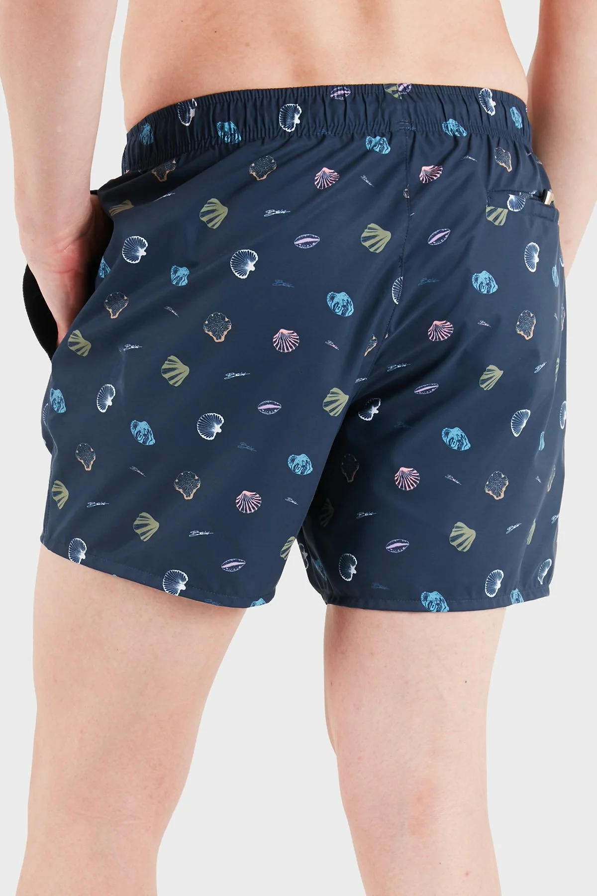 Boss Desenli Relaxed Fit Deniz Şortu Erkek Mayo Short 50561102 413 LACİVERT - 3