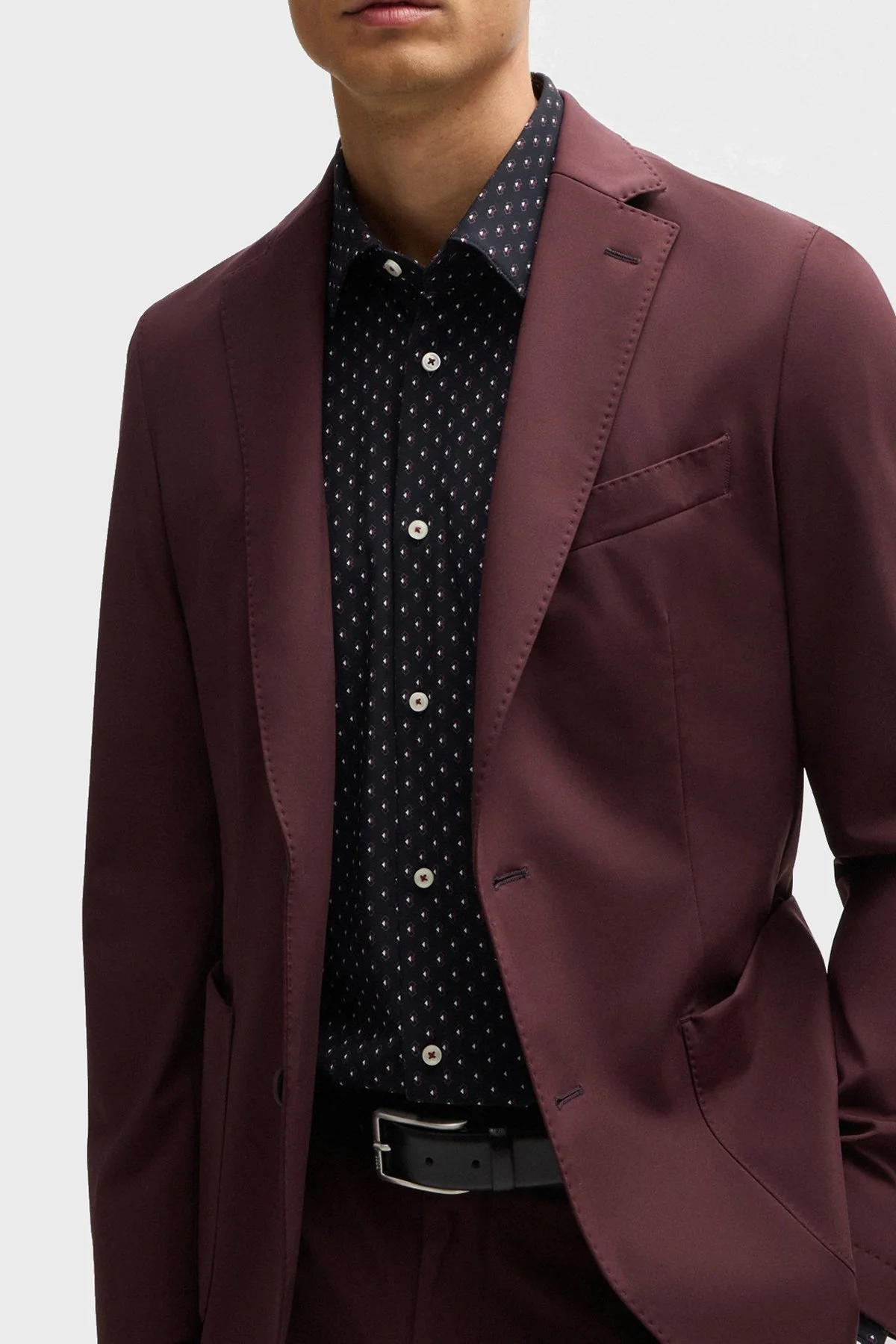 Boss Desenli Slim Fit Erkek Gömlek 50520055 001 SİYAH - 2