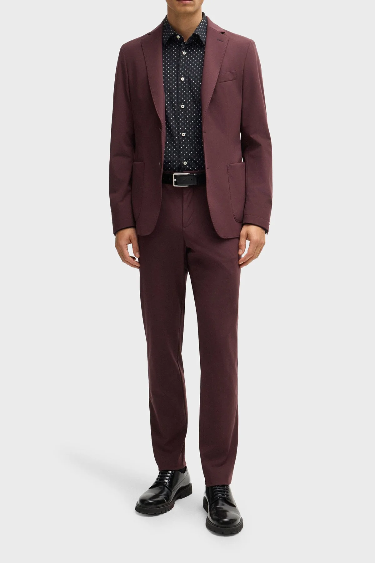 Boss Desenli Slim Fit Erkek Gömlek 50520055 001 SİYAH - 3