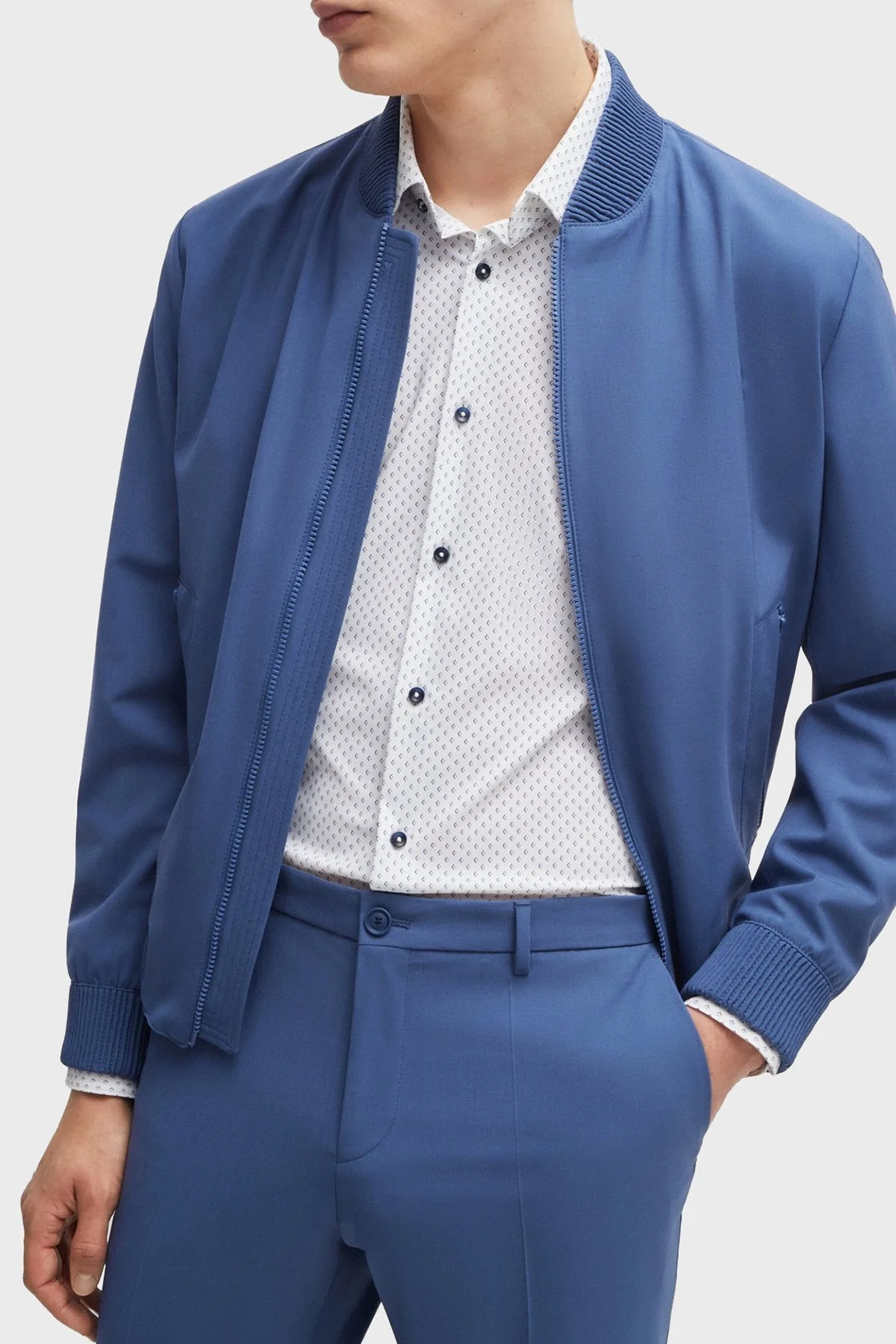 Boss Desenli Slim Fit Erkek Gömlek 50520055 100 BEYAZ - 8