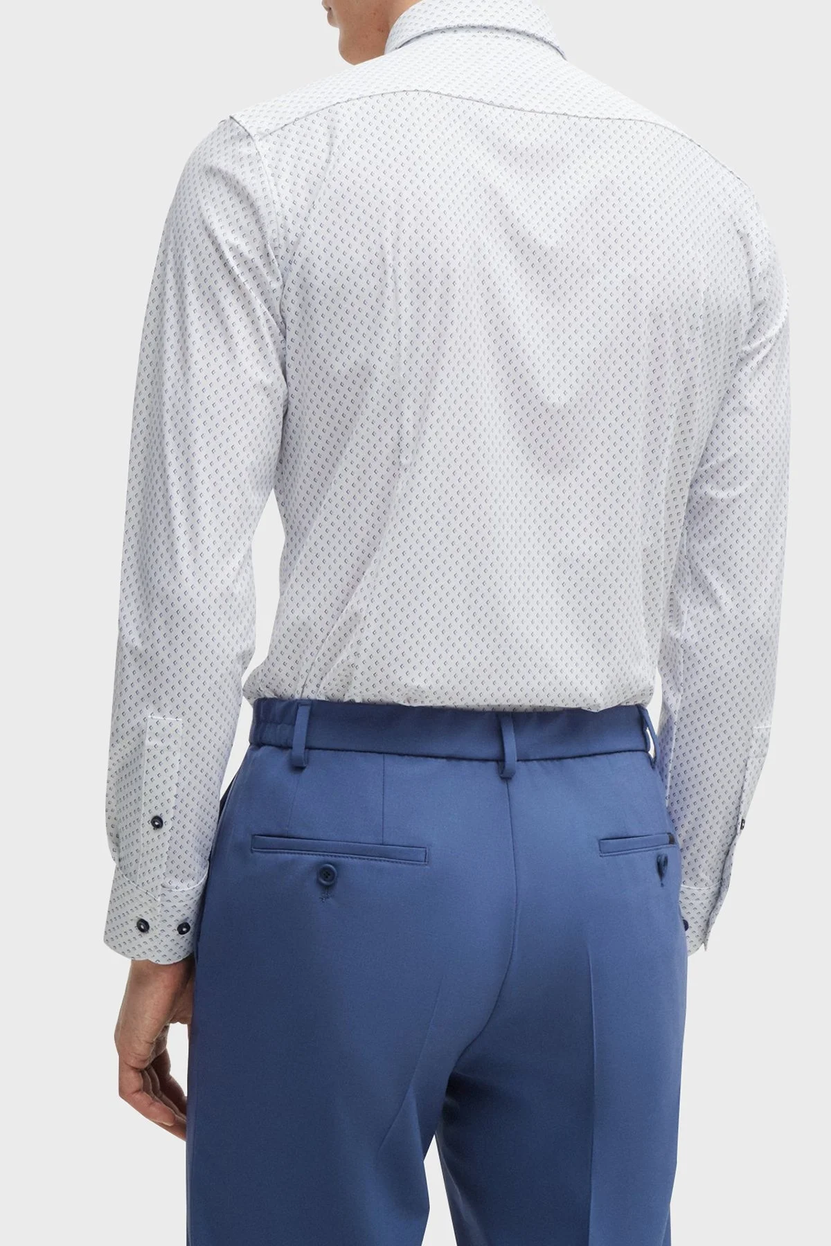 Boss Desenli Slim Fit Erkek Gömlek 50520055 100 BEYAZ - 10