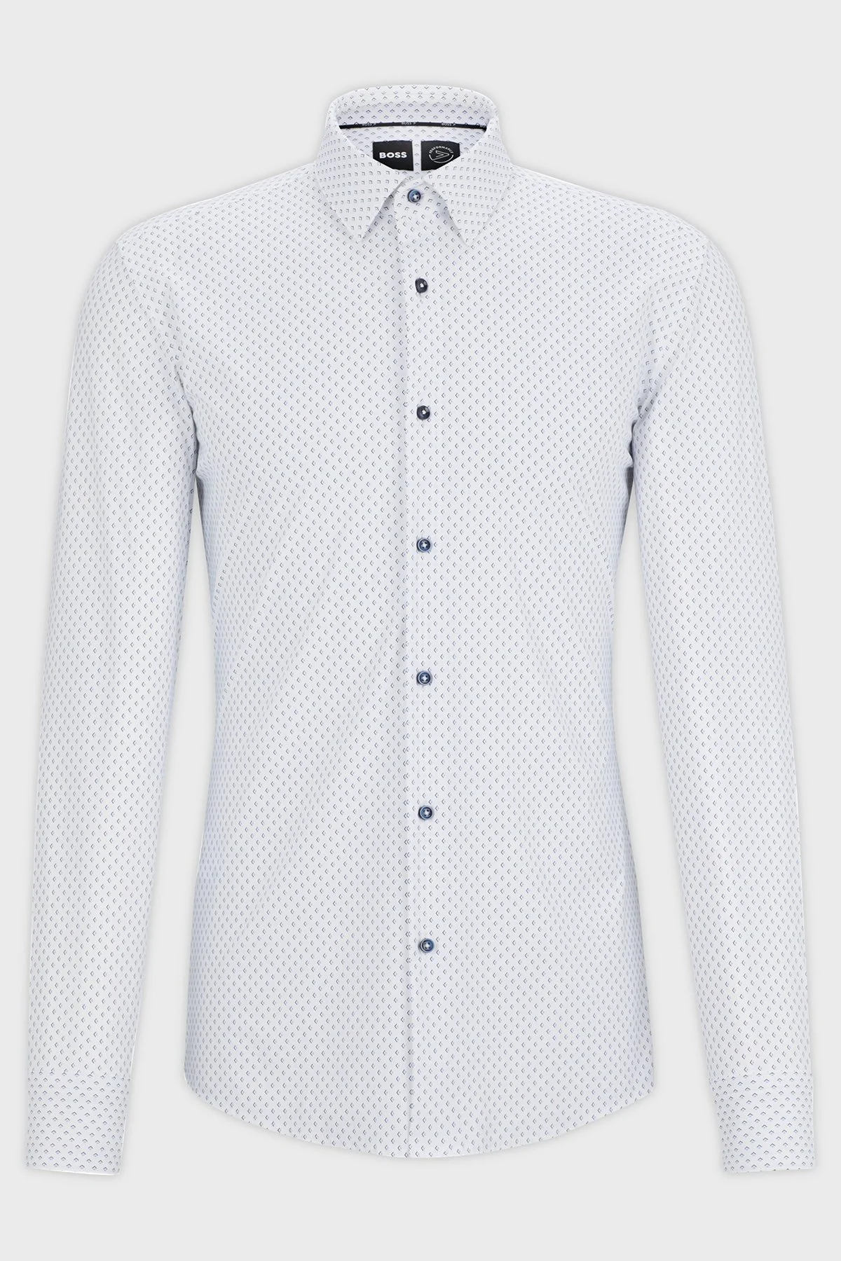 Boss Desenli Slim Fit Erkek Gömlek 50520055 100 BEYAZ - 12