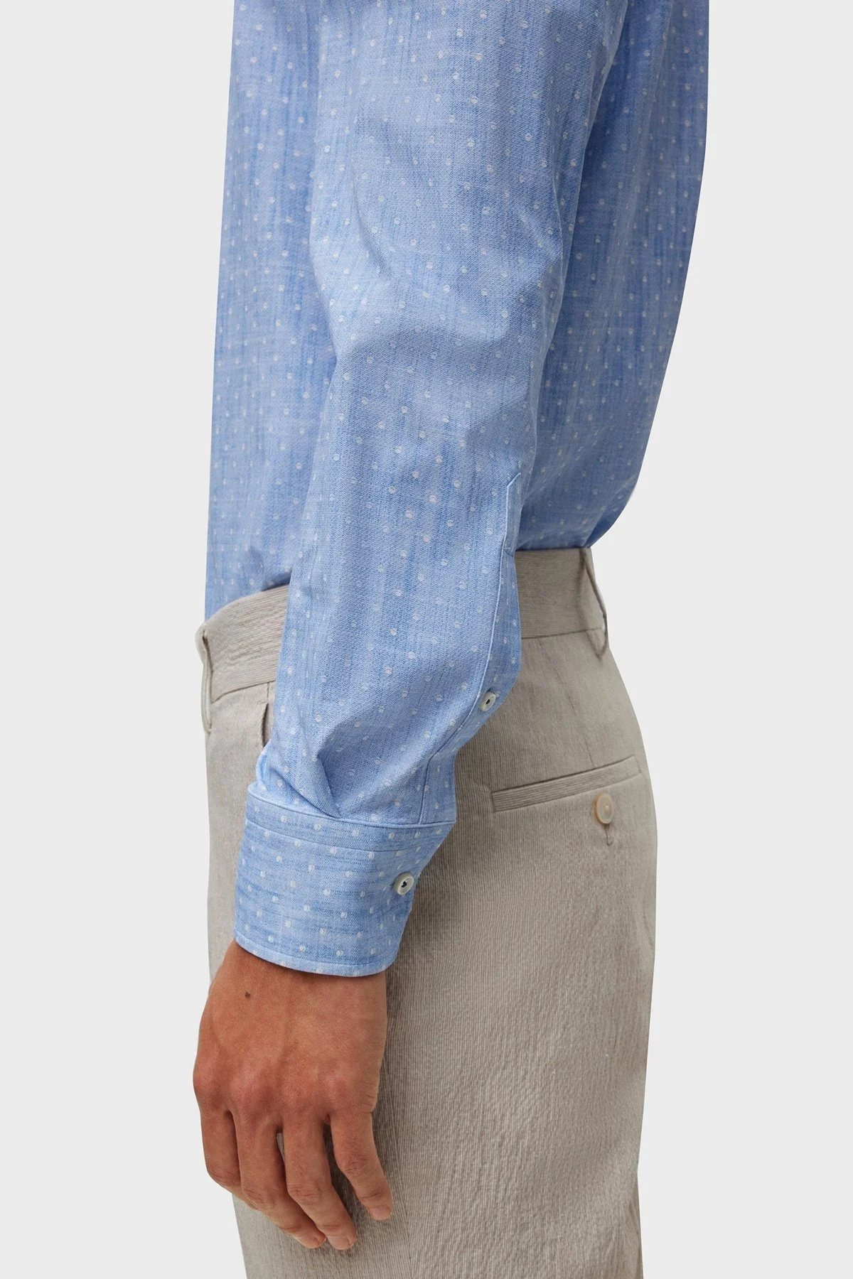 Boss Desenli Streç Kumaştan Regular Fit Erkek Gömlek 50490400 450 MAVİ - 5