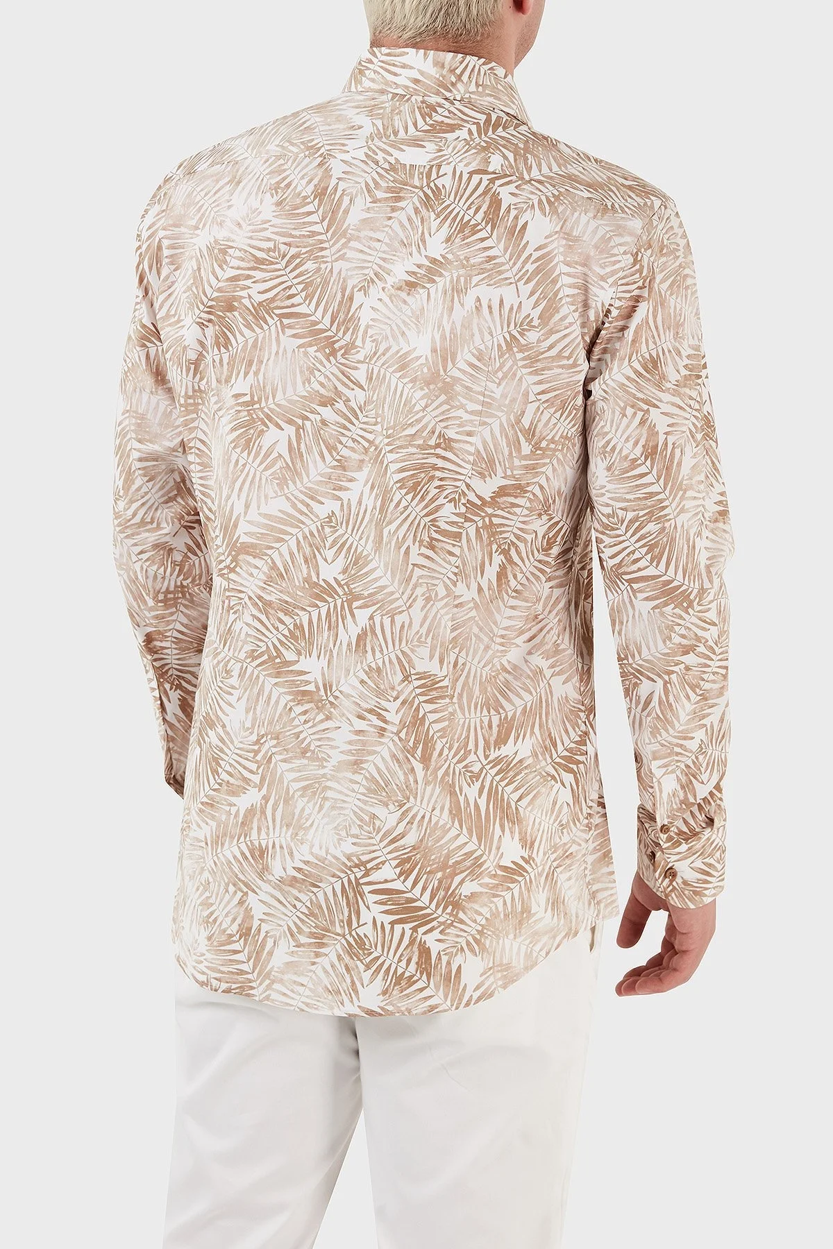 Boss Desenli Streç Pamuklu Slim Fit Erkek Gömlek 50490034 260 BEJ - 4