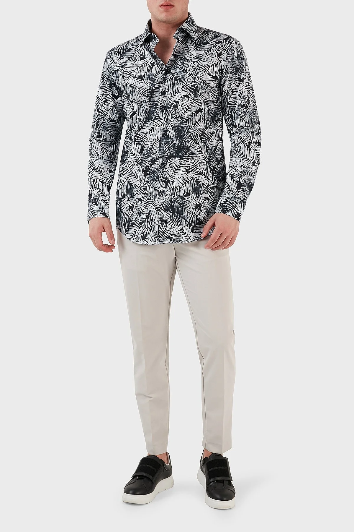 Boss Desenli Streç Pamuklu Slim Fit Erkek Gömlek 50490034 404 LACİVERT - 4